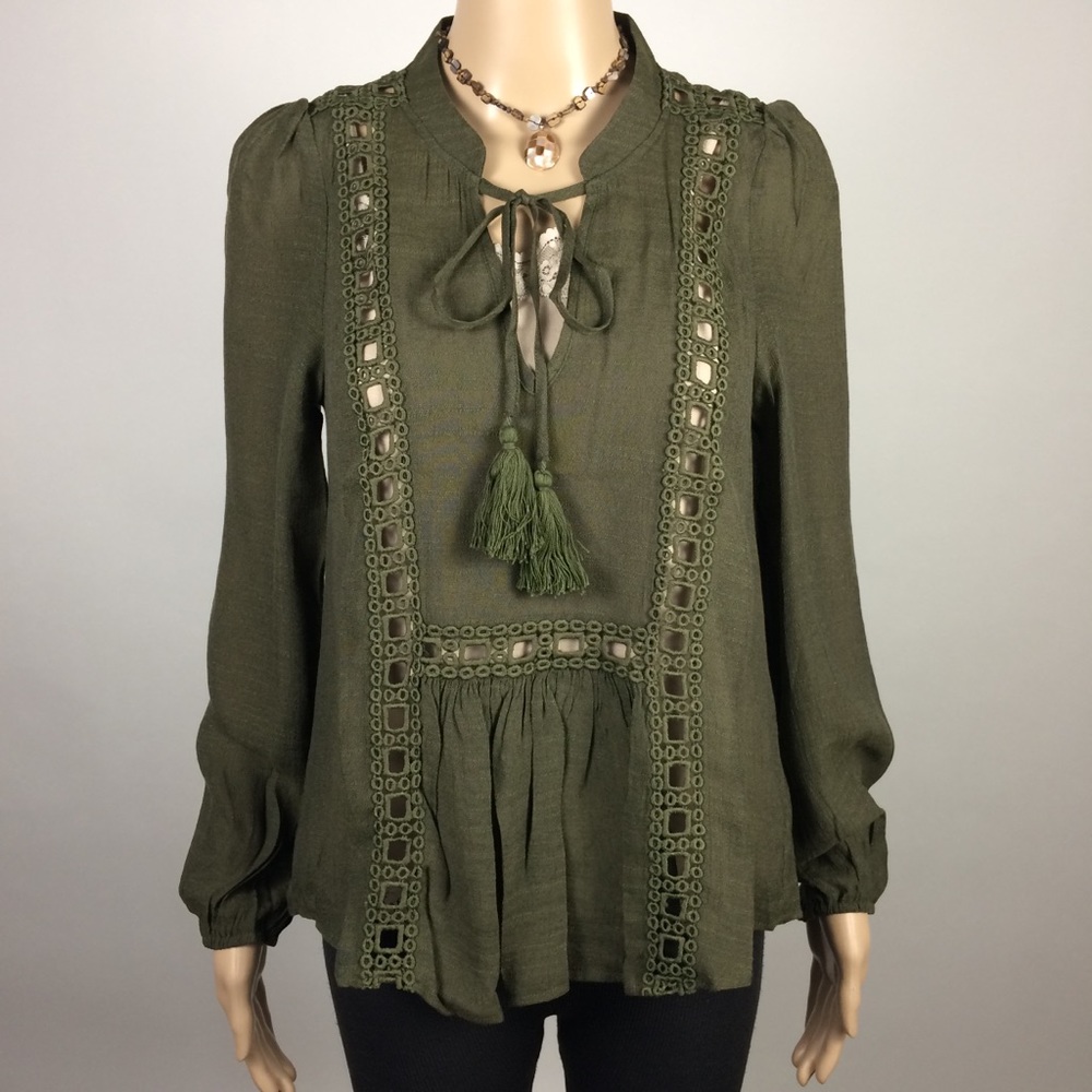 Ellie & Kate Tie-Front Blouse